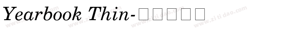 Yearbook Thin字体转换